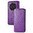 Leather Case Stands Fashionable Pattern Flip Cover Holder S09D for Huawei Honor Magic3 5G Purple