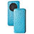 Leather Case Stands Fashionable Pattern Flip Cover Holder S09D for Huawei Honor Magic3 Pro 5G Blue