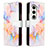 Leather Case Stands Fashionable Pattern Flip Cover Holder Y01B for Samsung Galaxy Z Fold5 5G