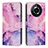 Leather Case Stands Fashionable Pattern Flip Cover Holder Y01X for Realme 11 Pro+ Plus 5G Purple