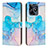 Leather Case Stands Fashionable Pattern Flip Cover Holder Y01X for Realme C67 Sky Blue