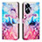 Leather Case Stands Fashionable Pattern Flip Cover Holder Y01X for Realme Narzo N55 Mixed