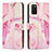 Leather Case Stands Fashionable Pattern Flip Cover Holder Y01X for Samsung Galaxy A03s Pink