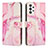 Leather Case Stands Fashionable Pattern Flip Cover Holder Y01X for Samsung Galaxy A13 4G Pink