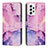 Leather Case Stands Fashionable Pattern Flip Cover Holder Y01X for Samsung Galaxy A23 4G Purple