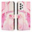 Leather Case Stands Fashionable Pattern Flip Cover Holder Y01X for Samsung Galaxy A23 5G Pink