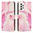 Leather Case Stands Fashionable Pattern Flip Cover Holder Y01X for Samsung Galaxy A52 4G Pink