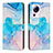 Leather Case Stands Fashionable Pattern Flip Cover Holder Y01X for Xiaomi Mi 12 Lite NE 5G Sky Blue