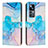 Leather Case Stands Fashionable Pattern Flip Cover Holder Y01X for Xiaomi Mi 12T 5G Sky Blue