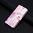 Leather Case Stands Fashionable Pattern Flip Cover Holder Y01X for Xiaomi POCO C3 Pink