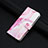 Leather Case Stands Fashionable Pattern Flip Cover Holder Y01X for Xiaomi Poco C50 Pink