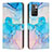 Leather Case Stands Fashionable Pattern Flip Cover Holder Y01X for Xiaomi Redmi Note 11 4G (2021) Sky Blue