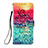 Leather Case Stands Fashionable Pattern Flip Cover Holder Y02B for Apple iPhone 15