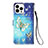 Leather Case Stands Fashionable Pattern Flip Cover Holder Y02B for Apple iPhone 15 Pro Max Blue