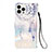 Leather Case Stands Fashionable Pattern Flip Cover Holder Y02B for Apple iPhone 15 Pro Max Mint Blue