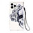 Leather Case Stands Fashionable Pattern Flip Cover Holder Y02B for Apple iPhone 15 Pro Max White