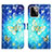 Leather Case Stands Fashionable Pattern Flip Cover Holder Y02B for Motorola Moto G Power 5G (2023) Sky Blue