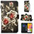 Leather Case Stands Fashionable Pattern Flip Cover Holder Y02B for Samsung Galaxy A01 SM-A015