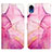 Leather Case Stands Fashionable Pattern Flip Cover Holder Y02B for Samsung Galaxy A03 Core Hot Pink