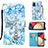 Leather Case Stands Fashionable Pattern Flip Cover Holder Y02B for Samsung Galaxy A03s