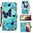 Leather Case Stands Fashionable Pattern Flip Cover Holder Y02B for Samsung Galaxy A12 Sky Blue