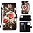 Leather Case Stands Fashionable Pattern Flip Cover Holder Y02B for Samsung Galaxy A13 4G Black