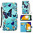 Leather Case Stands Fashionable Pattern Flip Cover Holder Y02B for Samsung Galaxy A13 5G Sky Blue