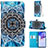 Leather Case Stands Fashionable Pattern Flip Cover Holder Y02B for Samsung Galaxy A21 European