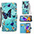 Leather Case Stands Fashionable Pattern Flip Cover Holder Y02B for Samsung Galaxy A21s