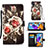 Leather Case Stands Fashionable Pattern Flip Cover Holder Y02B for Samsung Galaxy A21s