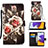 Leather Case Stands Fashionable Pattern Flip Cover Holder Y02B for Samsung Galaxy A22 5G