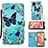 Leather Case Stands Fashionable Pattern Flip Cover Holder Y02B for Samsung Galaxy A42 5G Sky Blue