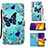 Leather Case Stands Fashionable Pattern Flip Cover Holder Y02B for Samsung Galaxy A82 5G Sky Blue