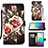 Leather Case Stands Fashionable Pattern Flip Cover Holder Y02B for Samsung Galaxy M02