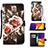 Leather Case Stands Fashionable Pattern Flip Cover Holder Y02B for Samsung Galaxy M54 5G Black