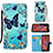 Leather Case Stands Fashionable Pattern Flip Cover Holder Y02B for Samsung Galaxy XCover 5 SM-G525F Sky Blue