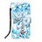 Leather Case Stands Fashionable Pattern Flip Cover Holder Y02B for Xiaomi Mi 11i 5G Mint Blue