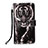 Leather Case Stands Fashionable Pattern Flip Cover Holder Y02B for Xiaomi Redmi 10 India Black