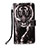 Leather Case Stands Fashionable Pattern Flip Cover Holder Y02B for Xiaomi Redmi 9AT Black