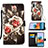 Leather Case Stands Fashionable Pattern Flip Cover Holder Y02B for Xiaomi Redmi Note 10 Pro 4G