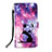 Leather Case Stands Fashionable Pattern Flip Cover Holder Y02B for Xiaomi Redmi Note 11 SE India 4G Purple