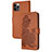 Leather Case Stands Fashionable Pattern Flip Cover Holder Y02X for Apple iPhone 13 Pro