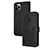 Leather Case Stands Fashionable Pattern Flip Cover Holder Y02X for Apple iPhone 13 Pro Black