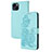 Leather Case Stands Fashionable Pattern Flip Cover Holder Y02X for Apple iPhone 15 Plus Sky Blue