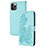 Leather Case Stands Fashionable Pattern Flip Cover Holder Y02X for Apple iPhone 15 Pro Max Sky Blue