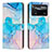 Leather Case Stands Fashionable Pattern Flip Cover Holder Y02X for Xiaomi Redmi Note 11E Pro 5G Sky Blue