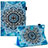 Leather Case Stands Fashionable Pattern Flip Cover Holder Y03B for Apple iPad 10.2 (2021) Sky Blue