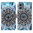 Leather Case Stands Fashionable Pattern Flip Cover Holder Y03B for Motorola Moto G 5G (2023) Blue