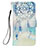 Leather Case Stands Fashionable Pattern Flip Cover Holder Y03B for Samsung Galaxy A01 SM-A015 Mint Blue