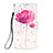 Leather Case Stands Fashionable Pattern Flip Cover Holder Y03B for Samsung Galaxy A02s Pink